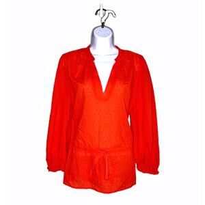 Orange V-Neck Top NWT a new day Large